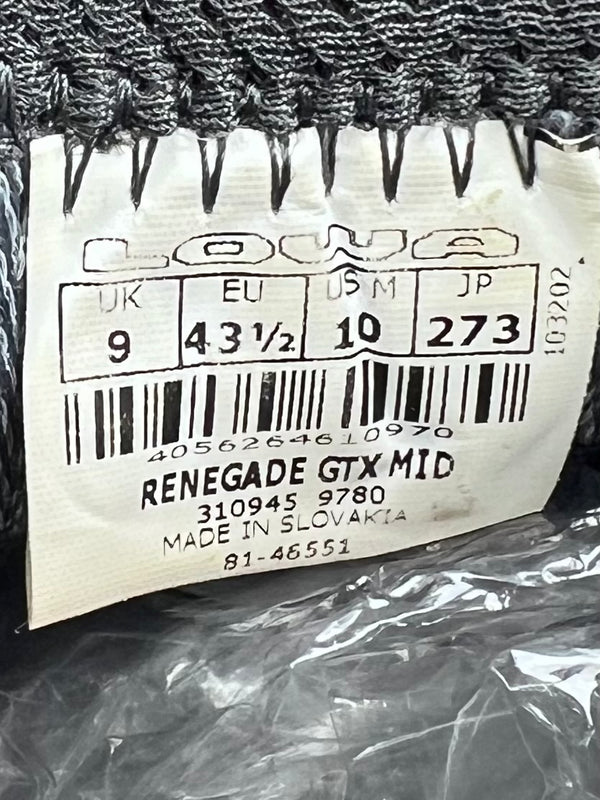 Lowa Renegade GTX Mid hiking boots , size 43.5