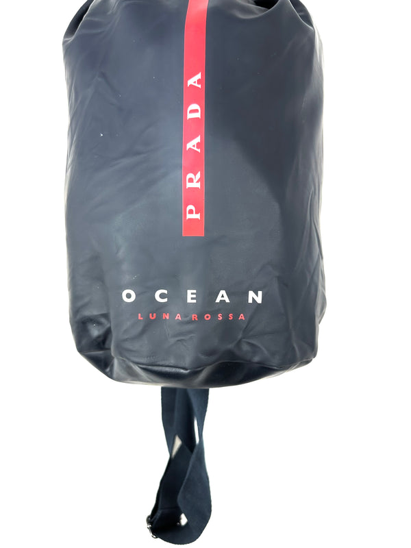 Prada Luna Rossa Ocean branded waterproof sling backpack or dry bag