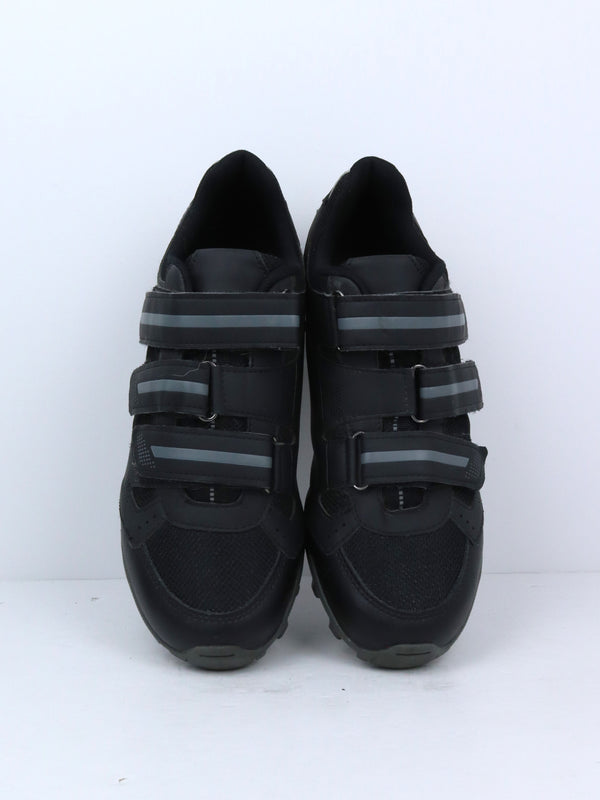 Tommaso Vertice 100 men's all-mountain black cycling shoes with a Vibram sole.