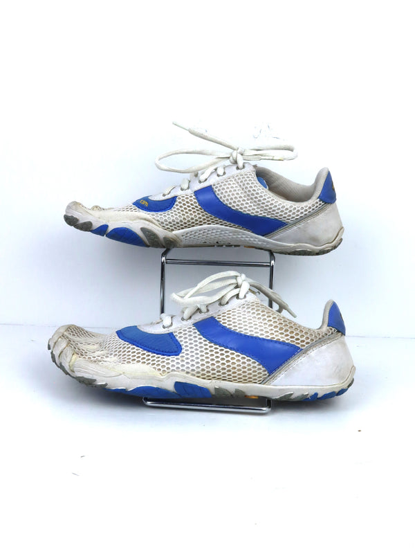Vibram FiveFingers Speed running shoes in white and blue