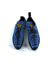 Scarpa Helix men's rock climbing shoes in hyper blue suede.