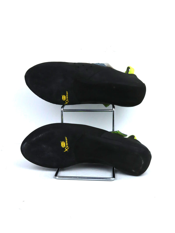 Simond Rock+ climbing shoes in grey and lime green