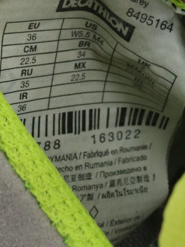 Simond Rock+ climbing shoes in grey and lime green