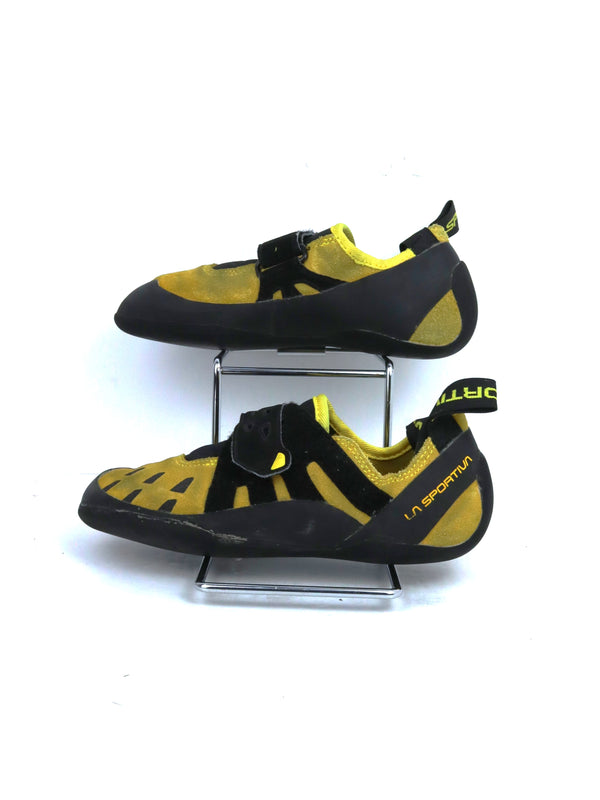 La Sportiva Tarantula Jr. rock climbing shoes.