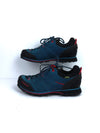 Mammut Wall Guide Low GTX approach shoes in blue with red accents.