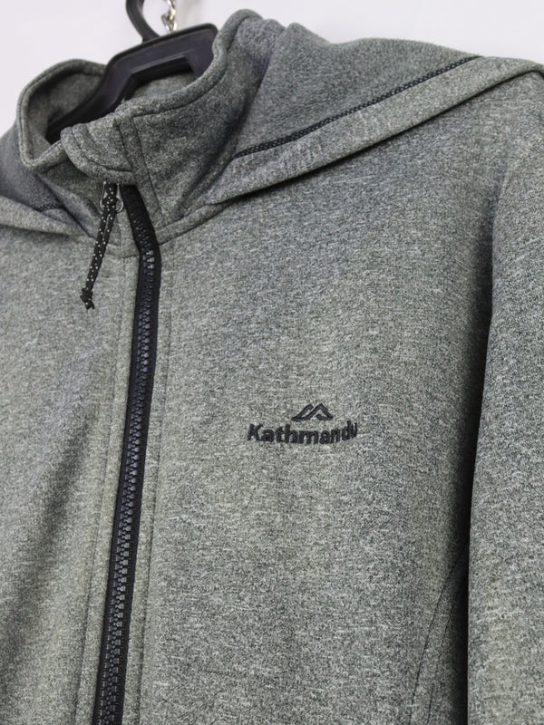 Kathmandu long sleeve zip-up hoodie jacket.
