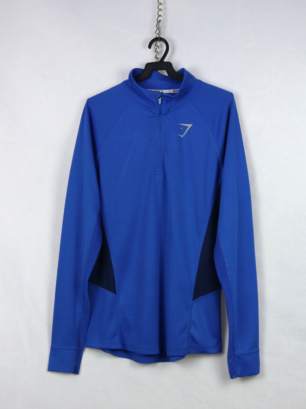 Gymshark Training 1/4 Zip Pullover in a blue colorway