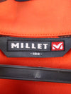Millet Morpho Zip long-sleeved hiking tee-shirt in orange and blue made with Polartec Power Dry fabric.