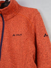 VAUDE Women's Rienza IV fleece jacket in an orange melange color.