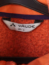 VAUDE Women's Rienza IV fleece jacket in an orange melange color.