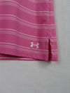 Under Armour women's pink sleeveless golf polo shirt.
