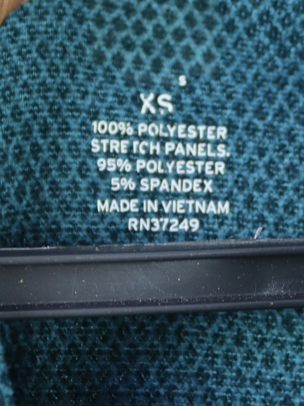 REI running jacket in teal or dark green