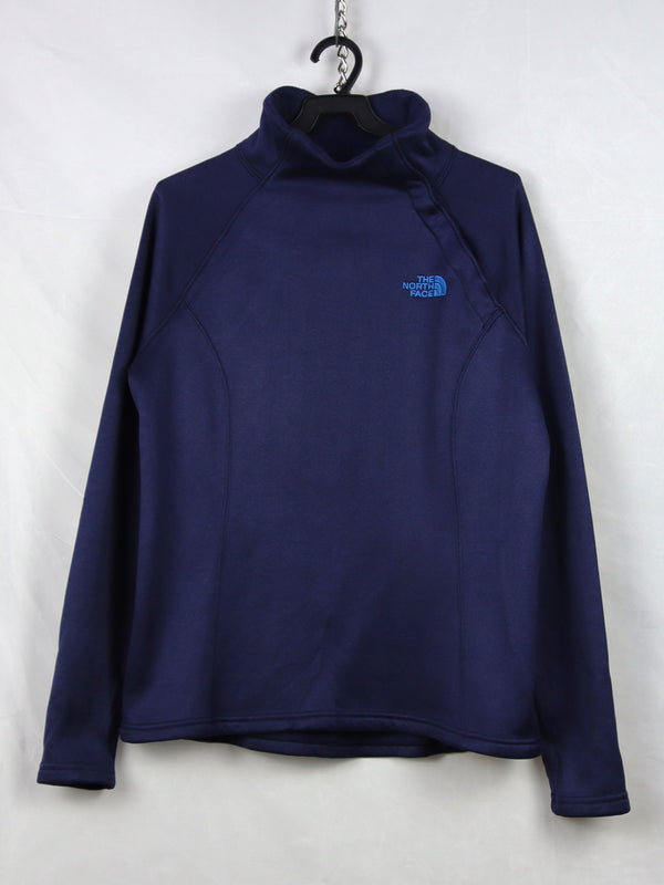 The North Face navy blue fleece pullover.