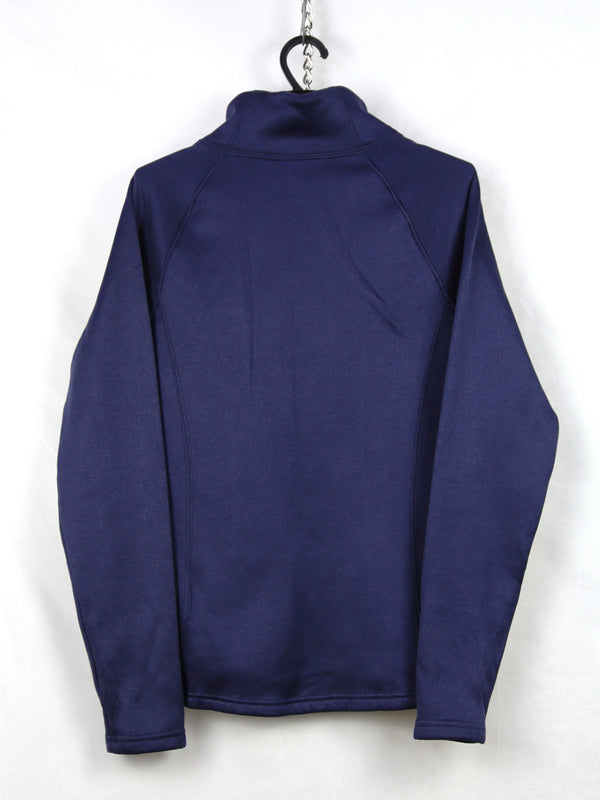 The North Face navy blue fleece pullover.