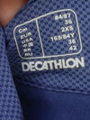 Kalenji by Decathlon athletic running jacket in blue with a printed vest overlay.