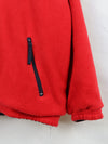 Helly Hansen red full-zip fleece jacket double face with navy blue accents.