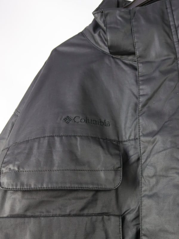 Columbia Landroamer II Parka, a men's black insulated and waterproof jacket.