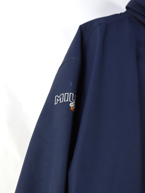 Millet Gore-Tex waterproof jacket in navy blue with a hood