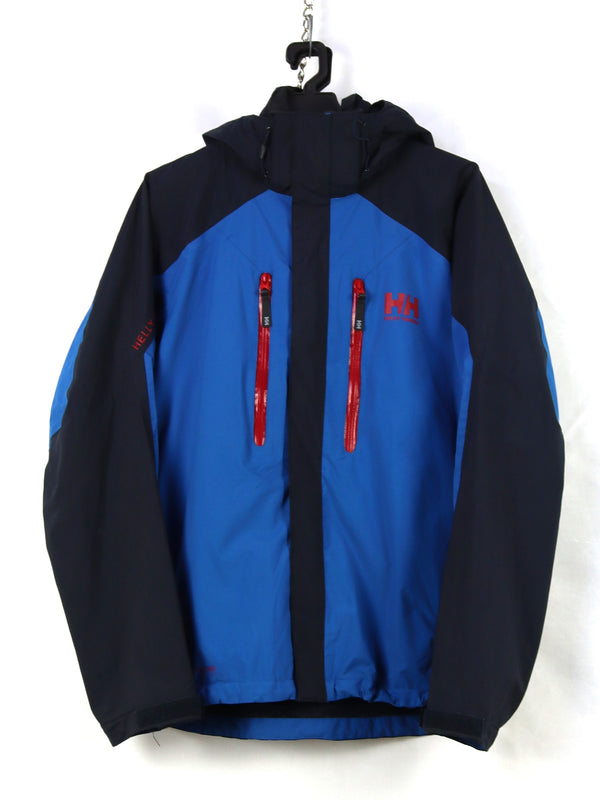 Helly Hansen jacket , older model of a men's blue and black waterproof shell jacke