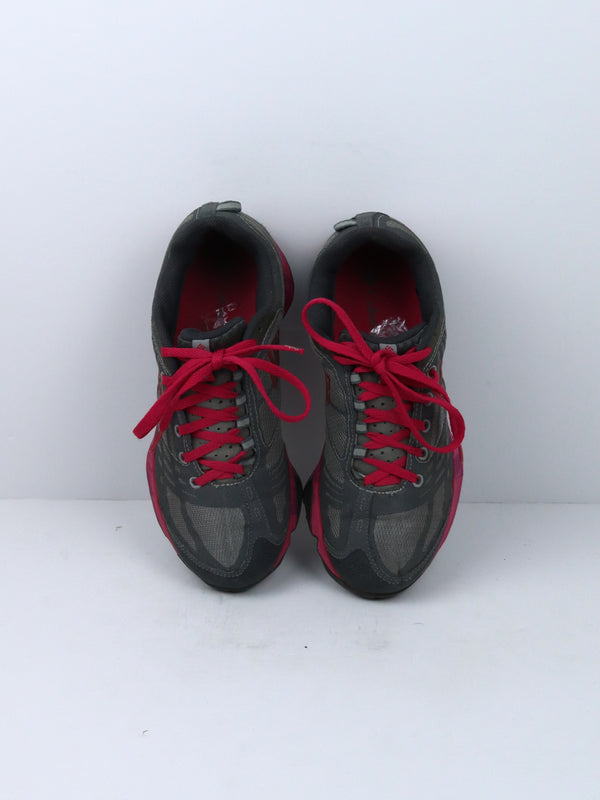 Columbia Konos TRS OutDry hiking shoes in a grey and red colorway