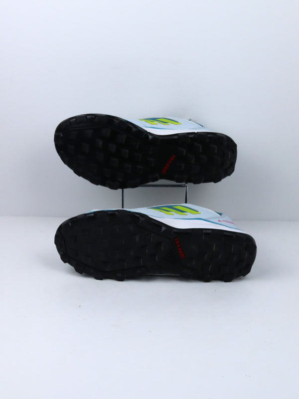 Adidas Terrex Agravic Flow trail sneakers in a halo blue and white colorway