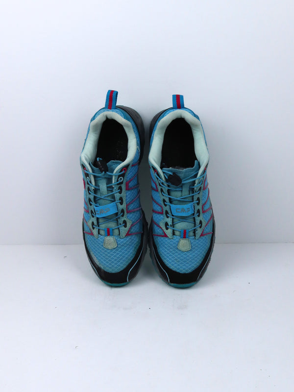 CMP Women's Altak Waterproof trail running shoes in a blue and light blue colorway