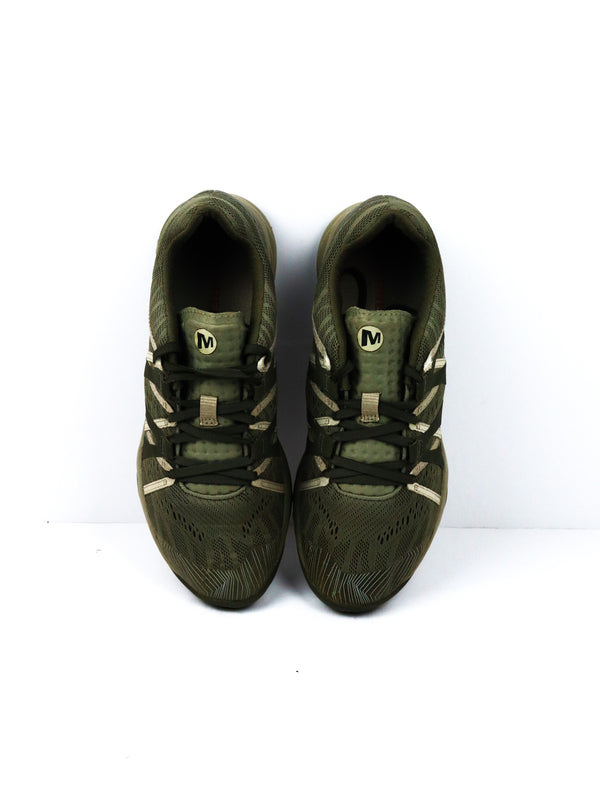 Merrell Women's Siren Hex Q2 E-mesh hiking shoes in an olive/green color variant