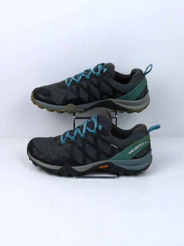 Merrell Women's Siren 3 GTX hiking shoes in a blue smoke or similar color variant.
