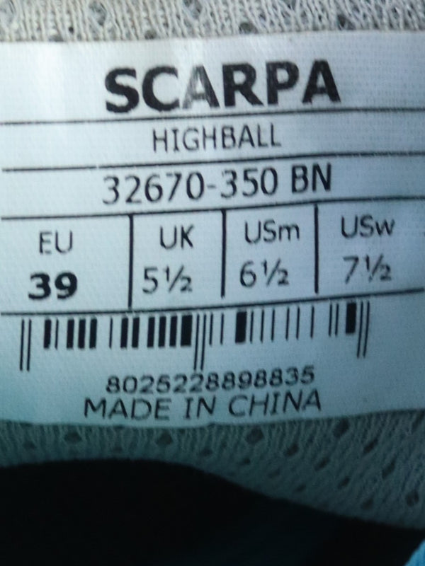 Scarpa Women's Highball shoe in the Shark/Atoll color.