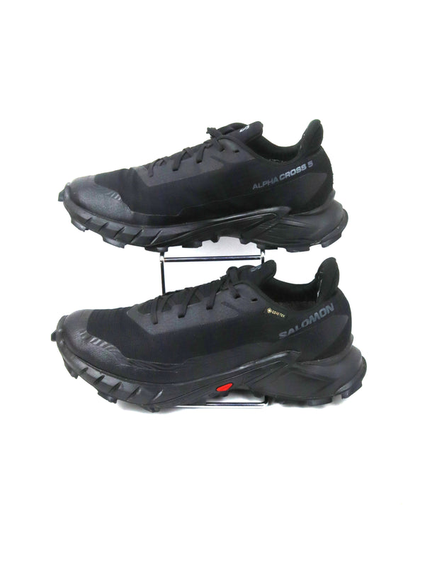 Salomon Alphacross 5 Gore-Tex trail running shoe in black.