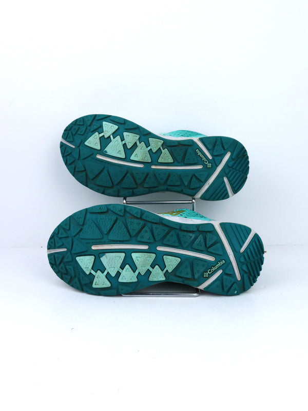 Columbia Drainmaker XTR water shoes in a blue/teal color.