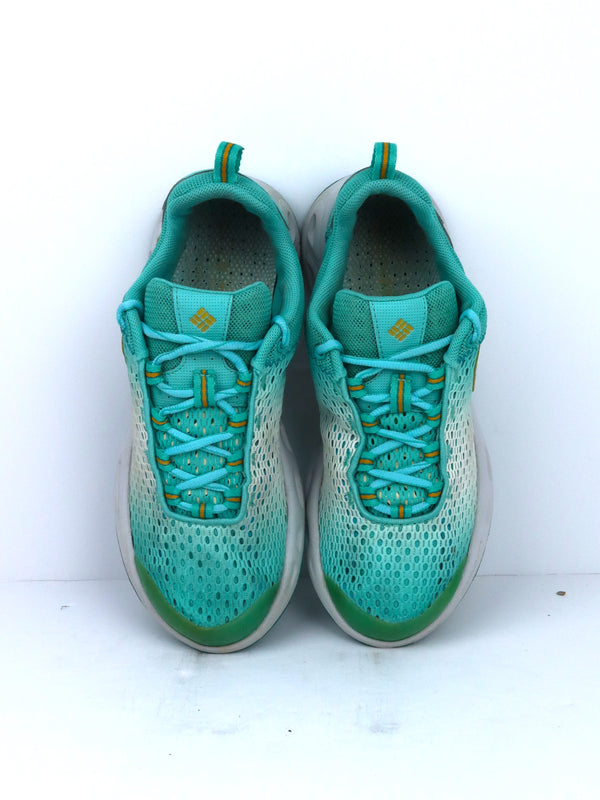 Columbia Drainmaker XTR water shoes in a blue/teal color.