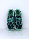 On Cloud 5 Push running shoes in a navy and mint colorway.