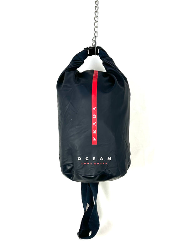 Prada Luna Rossa Ocean branded waterproof sling backpack or dry bag