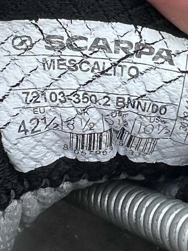 Scarpa Mescalito approach shoes , size 42.5