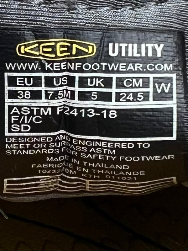 KEEN Utility Atlanta Cool II steel toe work shoes , size 38