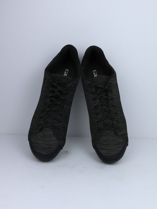 Giro Republic R Knit men's road cycling shoe in black and charcoal heather.