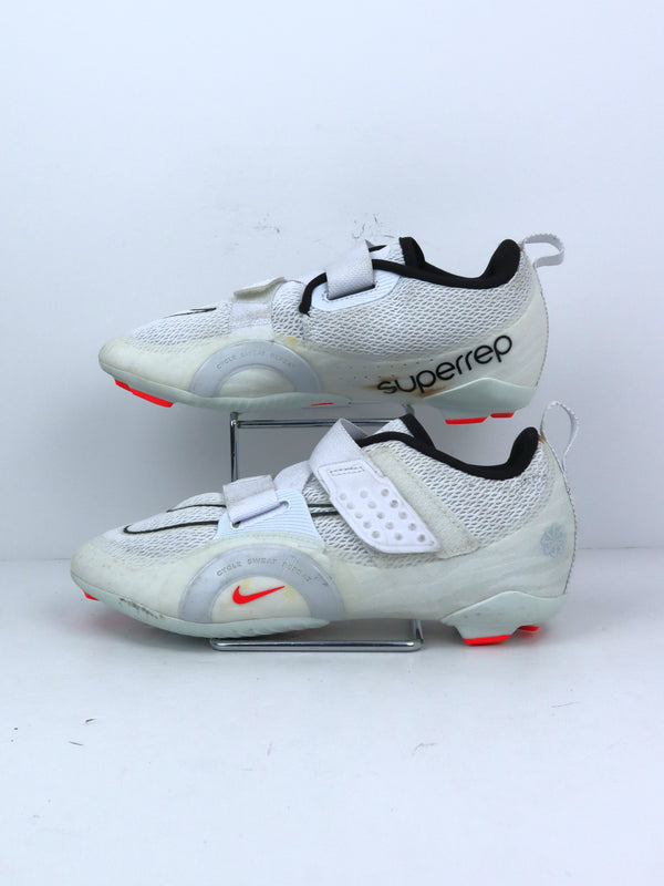 Nike SuperRep Cycle 2 Next Nature indoor cycling shoes in white with infrared details.