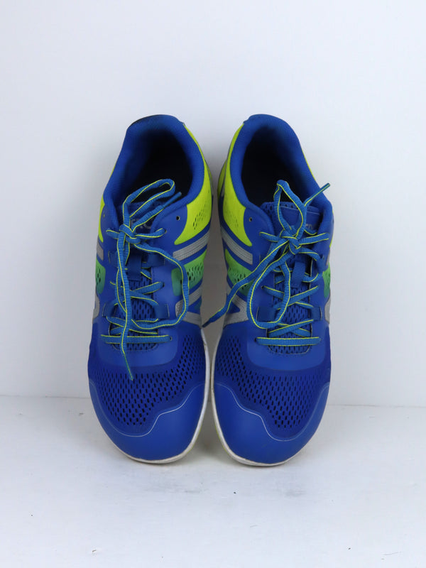Xero Shoes HFS men's running shoes in Victory Blue and Sulphur.