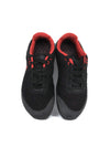 Vivobarefoot Stealth II running shoes in a black and red colorway.