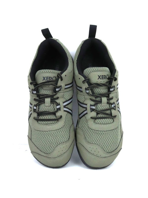 Xero Shoes Prio in an olive green color.