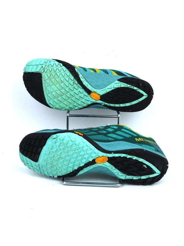 Merrell Women's Trail Glove 4 trail running shoes in the Baltic colorway.