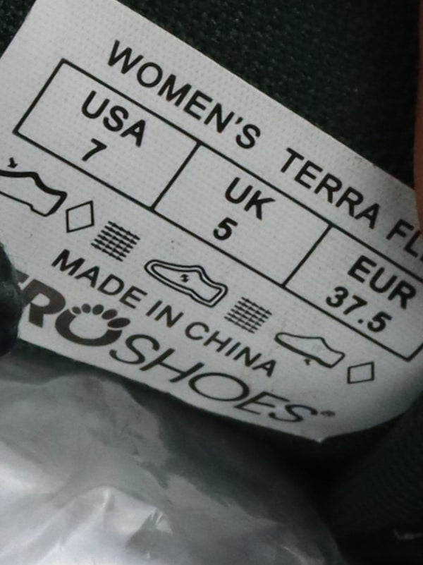 Xero Shoes TerraFlex II trail running and hiking shoes in a grey and green colorway.