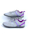 Xero Shoes Women's Prio Neo barefoot training shoes in a grey and purple colorway.