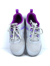 Xero Shoes Women's Prio Neo barefoot training shoes in a grey and purple colorway.