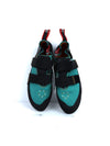 Adidas Five Ten Women's Anasazi LV (Low Volume) climbing shoes in collegiate aqua and black.