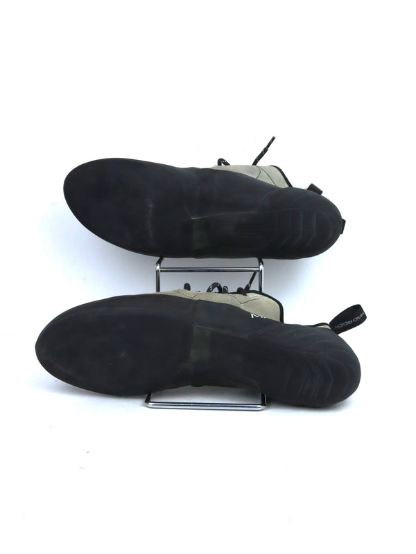 Mad Rock Phoenix lace-up climbing shoes in gray and black.