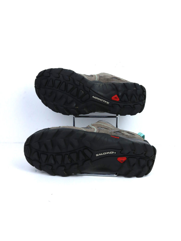 Salomon hiking shoes in grey with mint green accents