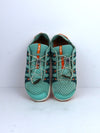 Salomon Crossamphibian Swift water shoes in a teal stretch mesh material.
