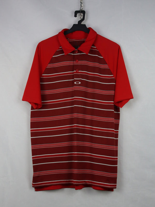 Oakley Hydrolix Polo men's shirt , striped golf performance style.